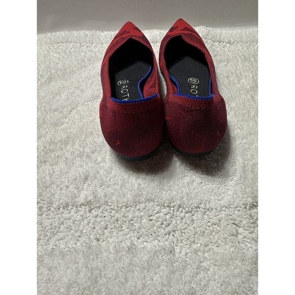 Rothy's The Point Pattern Red Camo Limited Edition Flats Shoes W8 Retired - Picture 9 of 13